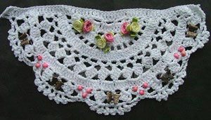 vintage crochet cup mats round motif doilies Crochet Applique headband flowers boutique
