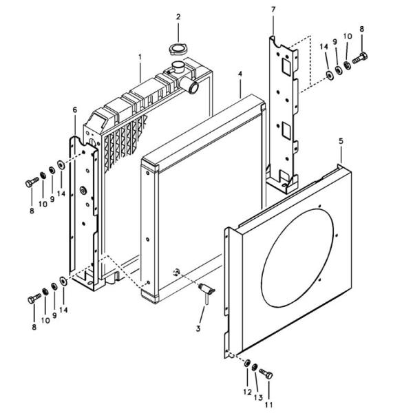 VOE14638977 Excavator Engine Parts , Engine Oil Cooler Used For Vo-lvo EC55B