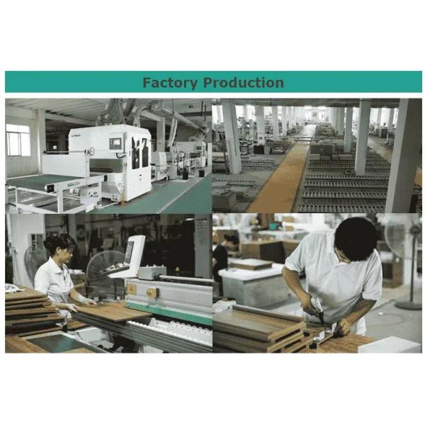 Warm Grey Customized Bathroom Cabinets LED Light Mirror 40 Inch Bath Vanity