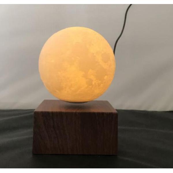 360 rotating magnetic levitation wireless rechargeable floating moon lamp light