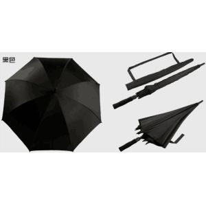 China Vented Custom Logo Dual Canopy Golf Umbrella EVA Handle 190T Pongee Fabric on sale