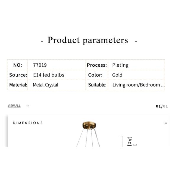 Modern living room home decor kitchen round glass hanging lamp nordic chandelier lighting(WH-MI-316)