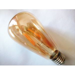 LED Bulb Filament Gloden 400 Lumen Ra 80 30000 Hours 2 years Warranty E27 Base