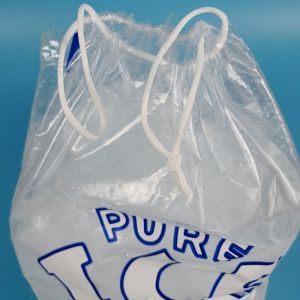 Reusable Injecting LDPE 1.5mil Drawstring Ice Bag Biodegradable