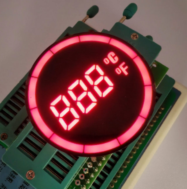 Round Common Anode 7-Segment LED Temperature Display Controller,Usage:Indoor