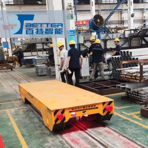 China Supplier Steel Table Rail Transfer Cart for Heavy Loads Movement