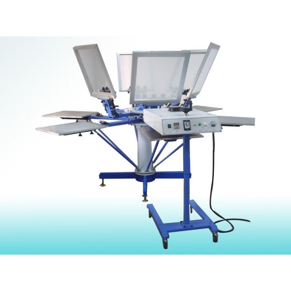 Manual carousel screen printing press, screen printer, silk screen printing