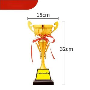 Customized Metal Trophy Cup 32cm Hight Tear Resistant