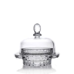 Clear Classic Round Pattern High Quality Butter Dish