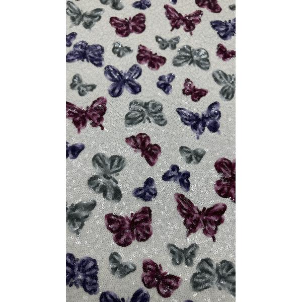 Butterfly Sequin Embroidered Fabric Mesh Lace New Collections for Garments Gowns Fashion Design