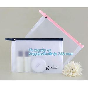 cosmetic bag promotional slider zipper bag, Slider zipper PVC transparent