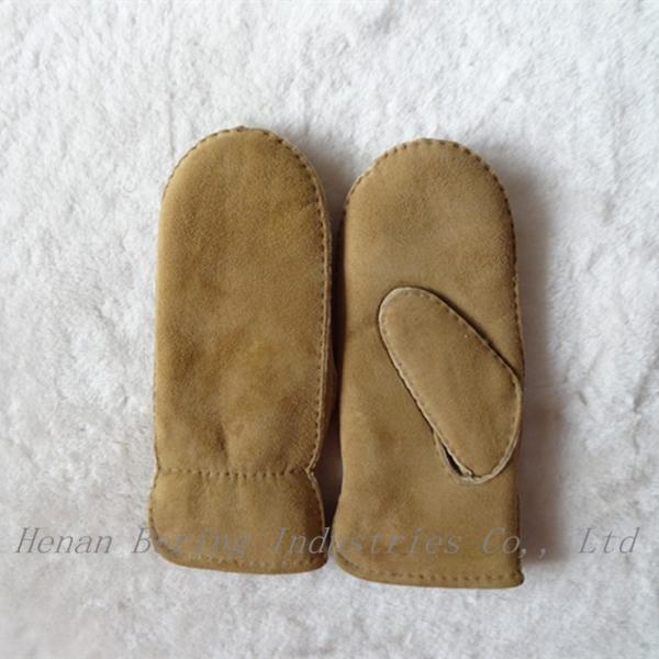 Spanish Merino Lleather Wool Mittens , Winter Combination Gloves Mittens