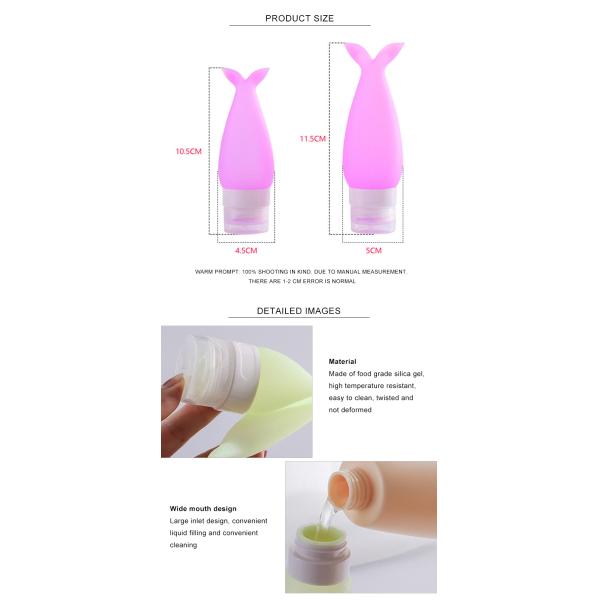 89ml Waterless Silicone Travel Bottles