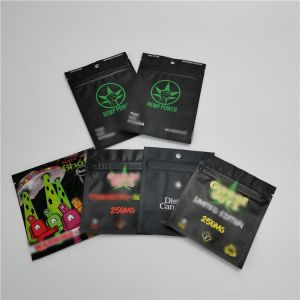 Cbd Candy Gummy Plastic Pouches Packaging Bags Recyclable With Window