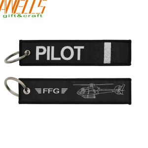 Fashionable Design Personalized Embroidered Keychains Flat Appearance