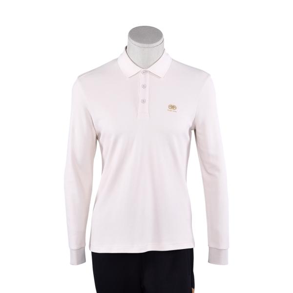 Cotton Long Sleeve Men's Polo Shirt Breathable Autumn Color Block Uniform with Custom Logo