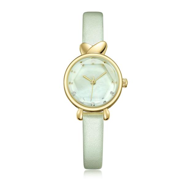 Pearl Shell 26mm Ladies Quartz Watch Small Size Thin Belt 30 Meters Waterproof