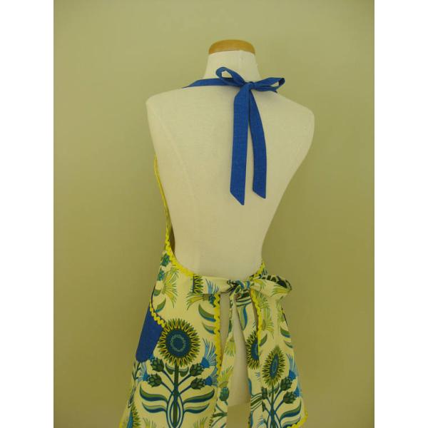 Ladies Apron, Floral Apron, Kitchen Apron, Full Cooking Apron, Gift For Women, Yellow Apron, cooking Apron, Adult Aprons