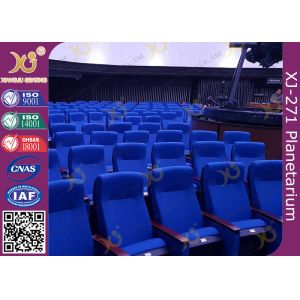 Large Angle Arc Range Theatre Seating Chairs With Rocker Pushing Back Function