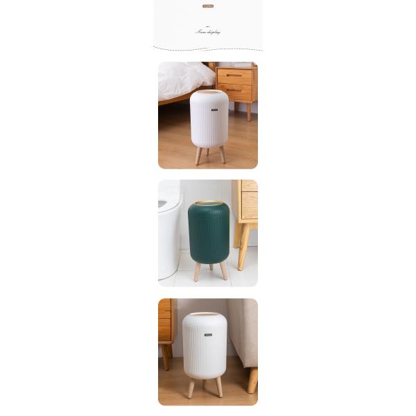 Large Kitchen Household Bathroom with Lid Creative Living Room Tall Kitchen Plastic Trash Can