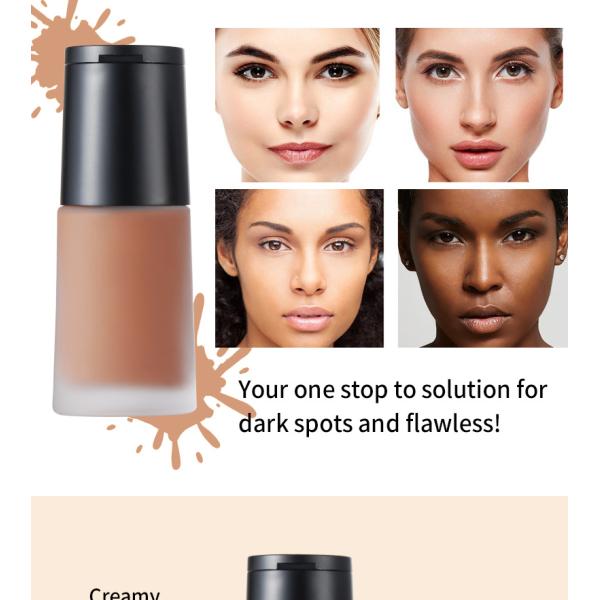 Wholesale Private Label Vegan Long Lasting Sweatproof Waterproof Makeup Face Liquid Foundation for Black Women
