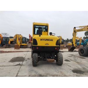 Used Origin South Korea Mini Wheel Excavator Hyundai R60W-7 6 Ton Mobile
