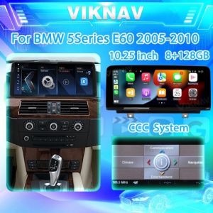 China 10.25Inch Car Headunit Radio For BMW E60 2005-2010 autoradio 2Din CCC System 128G on sale