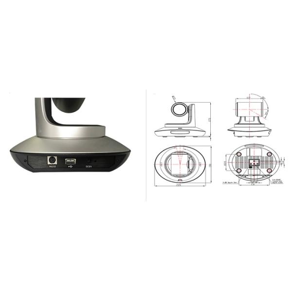 Hospital / Church / Auditorium USB2.0 PTZ Video Conference Camera with 12X Optical Zoom