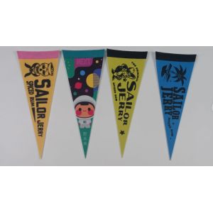 Custom Polyester Waterproof Felt Triangle Banner Silk Screen Printing