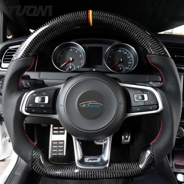 Buy Plain Weave Gloss Volkswagen Carbon Fiber Steering Wheel 2022 New Customized at wholesale prices