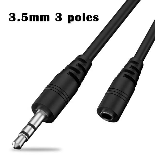Custom 1M 2M Male to Female 3.5mm Aux Audio Jack Extension Cable