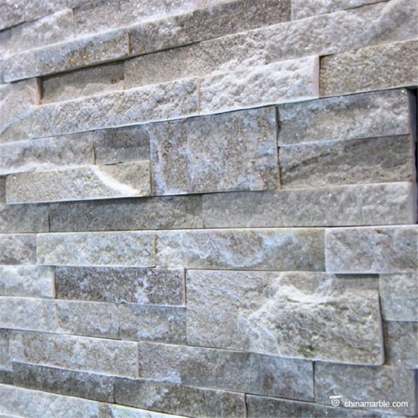 natural stone White Gold Line Quartzite Ledge Stone Panel , Stacked Wall Cladding CZW-10