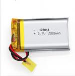 CE ROHS MSDS Approved 1500mAh Rechargeable 3.7V 1500Mah 103048 Lipo Li-Polymer