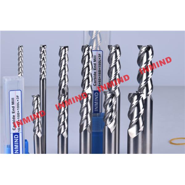 Standard Length Type 2 Flute Aluminum End Mill For Aluminum Bright Finish No Coating