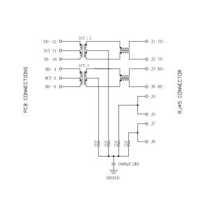 Built-in Filter Rj45 L829-1D1T-91 | LPJK7001AGNL Low Profile Magnetic Jack