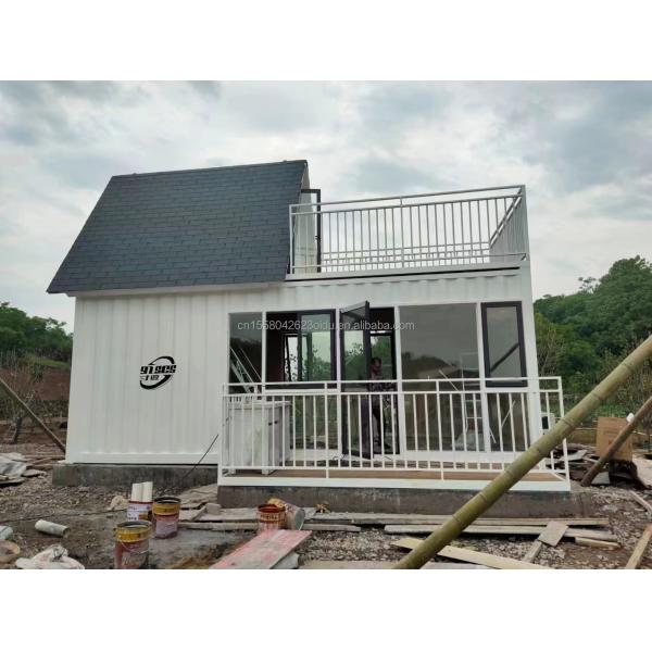 Hotel Steel Frame Galvanized Steel Bending Flat Packaging Container for 20ft Medical Clinic Isolation Room White Custom Glass House