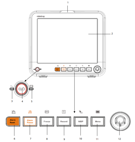 Mindray IPM-9800 Patient Monitor Front Cover with Protective Glass Plastic Case - Compatible with IPM-9800, 90 Days Warranty, 3-5 Days Delivery