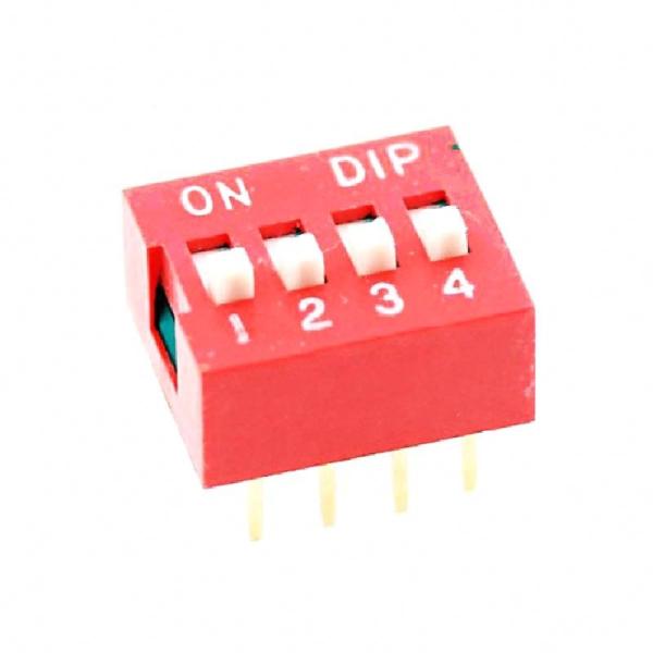 Red Dial Switch DS-01 DS-02 DS-03 DS-04 DS-05 DS-06 Bit 2.54mm Flat Dial Code
