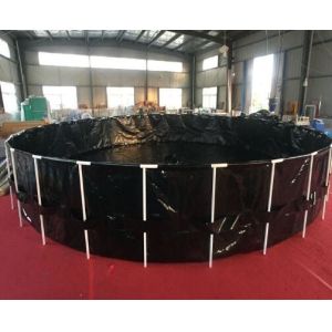 China Black 6000 Gallon Fish Tank , Ornamental Fish Breeding With Steel Frame Collapsible Fish Tank on sale