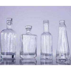 Premium Clear Whiskey Glass Bottle
