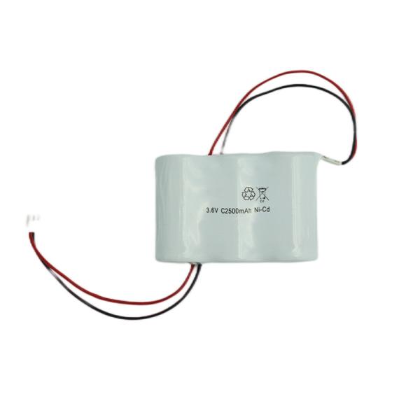 Buy Side By Side Emergency Exit Light Batteries Pack 3.6 V C2500mAh NiCd 64g at wholesale prices