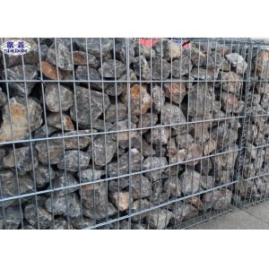 Galvanized Gabion Baskets Hot Dipped Feature For Protection Dam Base
