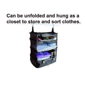 Ventilate Moistureproof Clothes Hanging Organizer , Foldable Clothes Hanging Bag