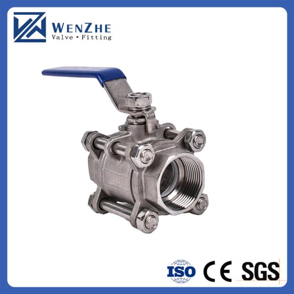 1.0''-6.0" Port Size Mirror Polished Stainless Steel Thread Ball Valve For Water