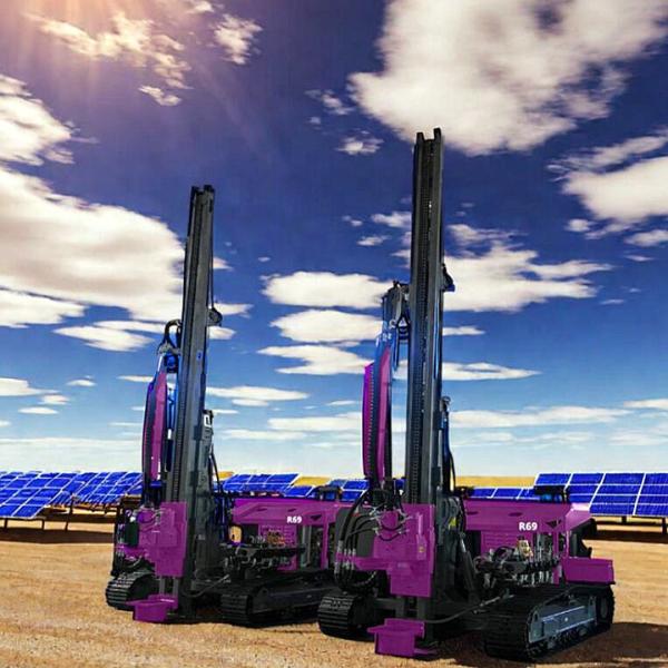 Diesel Solar Pile Driving Machine Highway Guardrail Pile Driving Rig Screw Pile Driver