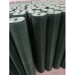2X18M Per Roll Pvc Coated Green Welded Wire Mesh Fence Matting Roll Welded Wire