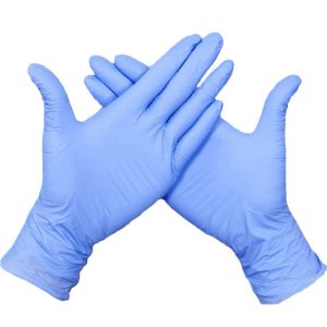 Elasticity Nitrile Disposable Gloves , Polythene Disposable Gloves Smooth