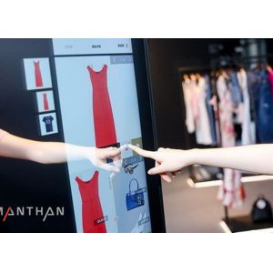 Explain Product Interactive Touchscreen Display Touching And Speaking