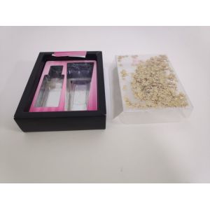 Beautiful customized cosmetic paper packaging box with plastic innertray