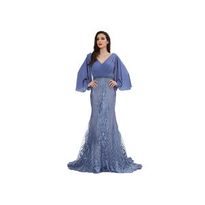 Quality Nature Waistline Simple Vintage Long Evening Dresses For Ladies Europe Style for sale